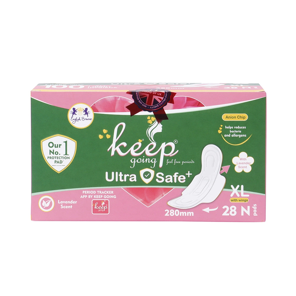 EB-Keep Going Ultra Safe+ Sanitary Pads 280mm -Pack of 28 pads